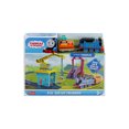 thumbnail image 2 of Juego de tren de juguete motorizado de Thomas y sus amigos, repara el tren, Carly la grúa, Sandy el deslizador, figura en miniatura coleccionable, regalos para niños, 2 of 4