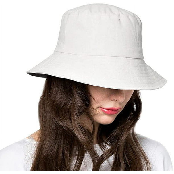 Sombreros de pescador para mujer, sombrero de playa para el sol, adolescentes, niñas, ala ancha, gorras de pescador de verano UPF 50+ Ormromra CZJP-HY153-2