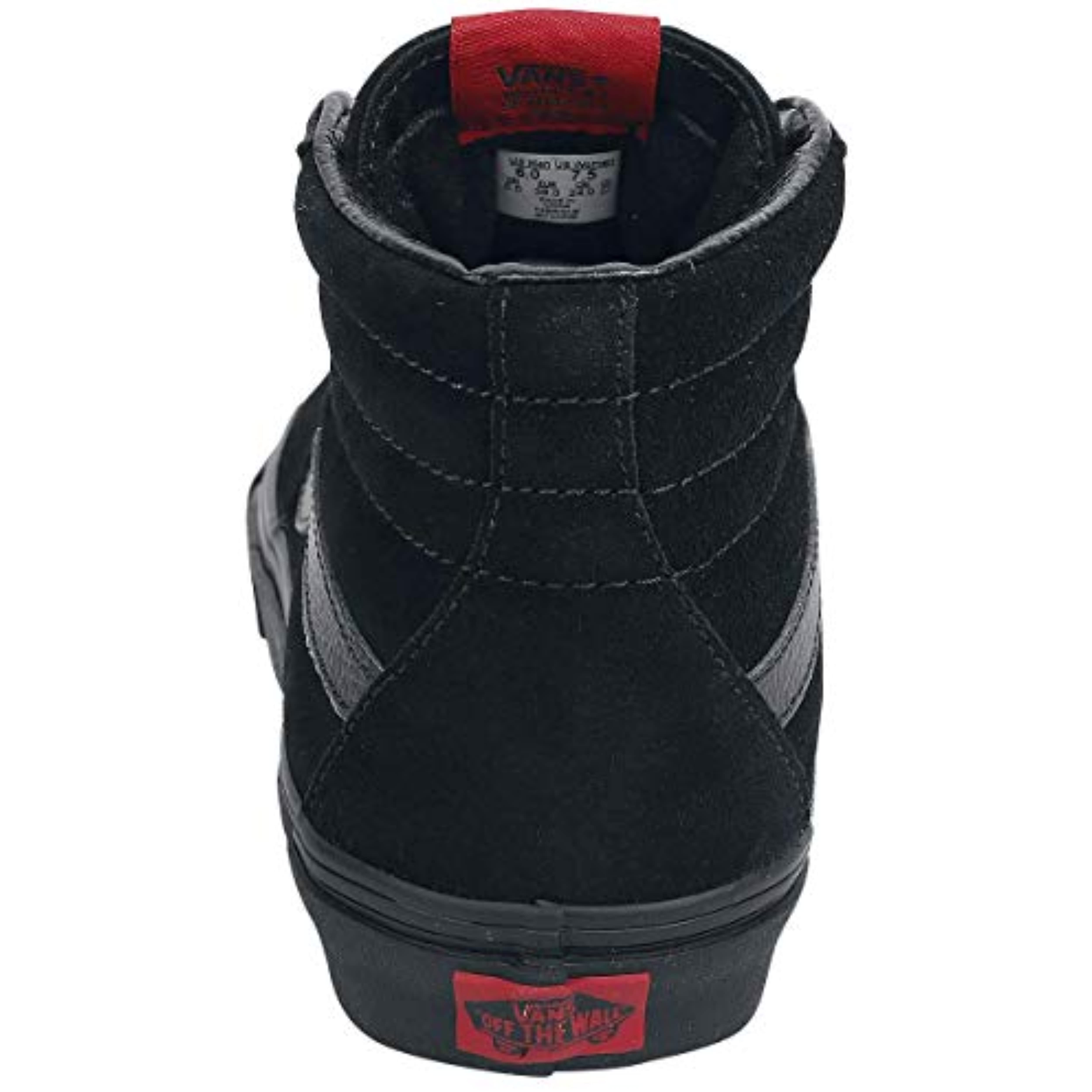 Vans Sk8 Hi Unisex High Tops Black Authentic Skate Sneakers Size 8 Walmart