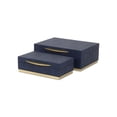 thumbnail image 6 of Zynova Rectangular Box Set - Blue Faux Shagreen, 6 of 13