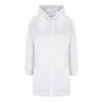 thumbnail image 4 of larppty Long Hoodies for Women Zip Up Double Zipper Fleece Jacket Tunic Sweatshirts Fall Winter Fashion Clothes White, XL, 4 of 4