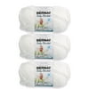 Bernat Baby Blanket White Yarn - 3 Pack of 100g/3.5oz - Polyester - 6 Super Bulky - 72 Yards - Knitting/Crochet