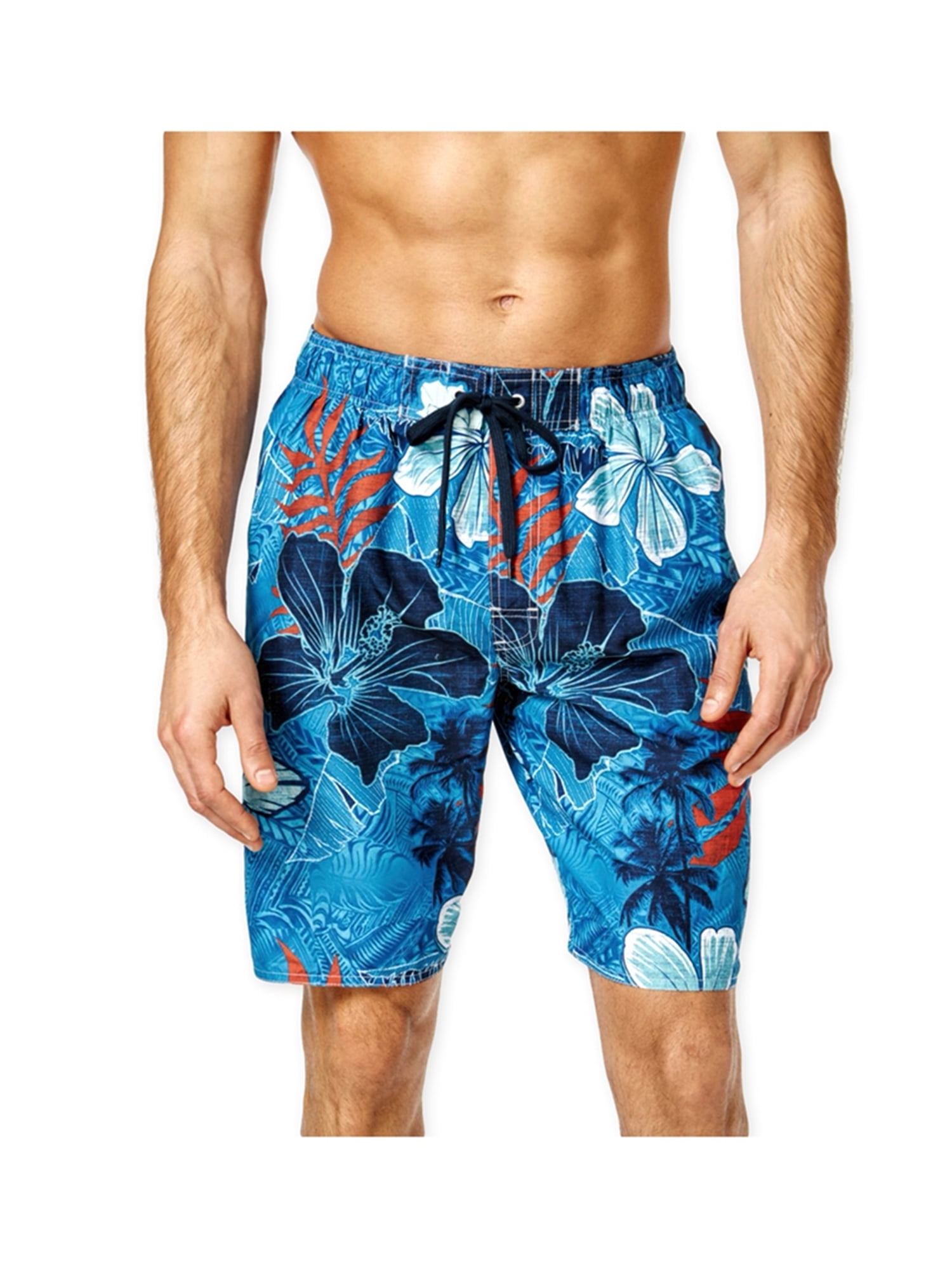 Newport Blue Mens Tribal Flower Swim Bottom Board Shorts - Walmart.com