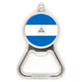 thumbnail image 1 of Nicaragua bandera nacional país símbolo Mark patron de América del Norte Acero inoxidable Metal cerveza tapa sacacorchos, 1 of 3
