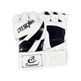 thumbnail image 4 of Guantes de MMA con medio dedo y palmas abiertas, equipo de protección, vendajes para manos, hombre y mujer, taekwondo Blanco negro, 4 of 9