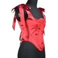 thumbnail image 6 of AXXD Corsets for Men Clearance,Lace-up Floral Print Fishbone Court Vintage Corset Straps Tank Top Big Saving For Her Red 8, 6 of 9