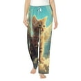 thumbnail image 2 of Lsque Sunshine Cloud Cute Cat Print Women's Pajama Pants, Lounge Pant - Comfortable Home Wear,Elastic Waistband, Stylish Design-XX-Large, 2 of 9