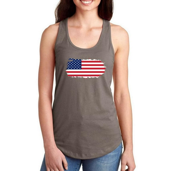 Art Of American Flag Racerback Tank Women -Image by Shutterstock, Female Medium