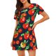 thumbnail image 1 of Fotbe Tomatoes Bata de Dormir para Mujer con Estampado, Camisón de Algodón de Manga Corta, Ropa de Dormir Casual, 1 of 6