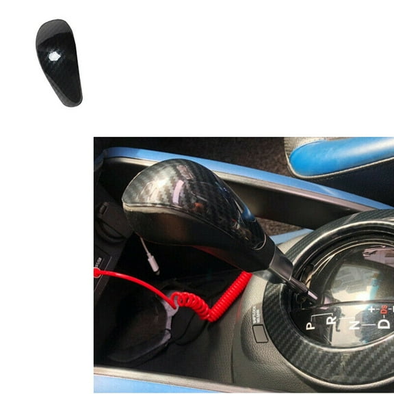 For Hyundai Veloster ABS Carbon Fiber Gear Shift Knob Trim Cover 2012-2017
