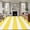Yellow, variant on 2'x6' Rug Runners for Hallways Kitchen, Yellow Striped Non Slip Entryway Beside Floor Carpet Runner, Modern Simple Monochrome Geometric White Laundry Room Bedroom Throw Rugs Mat for Family Pet
