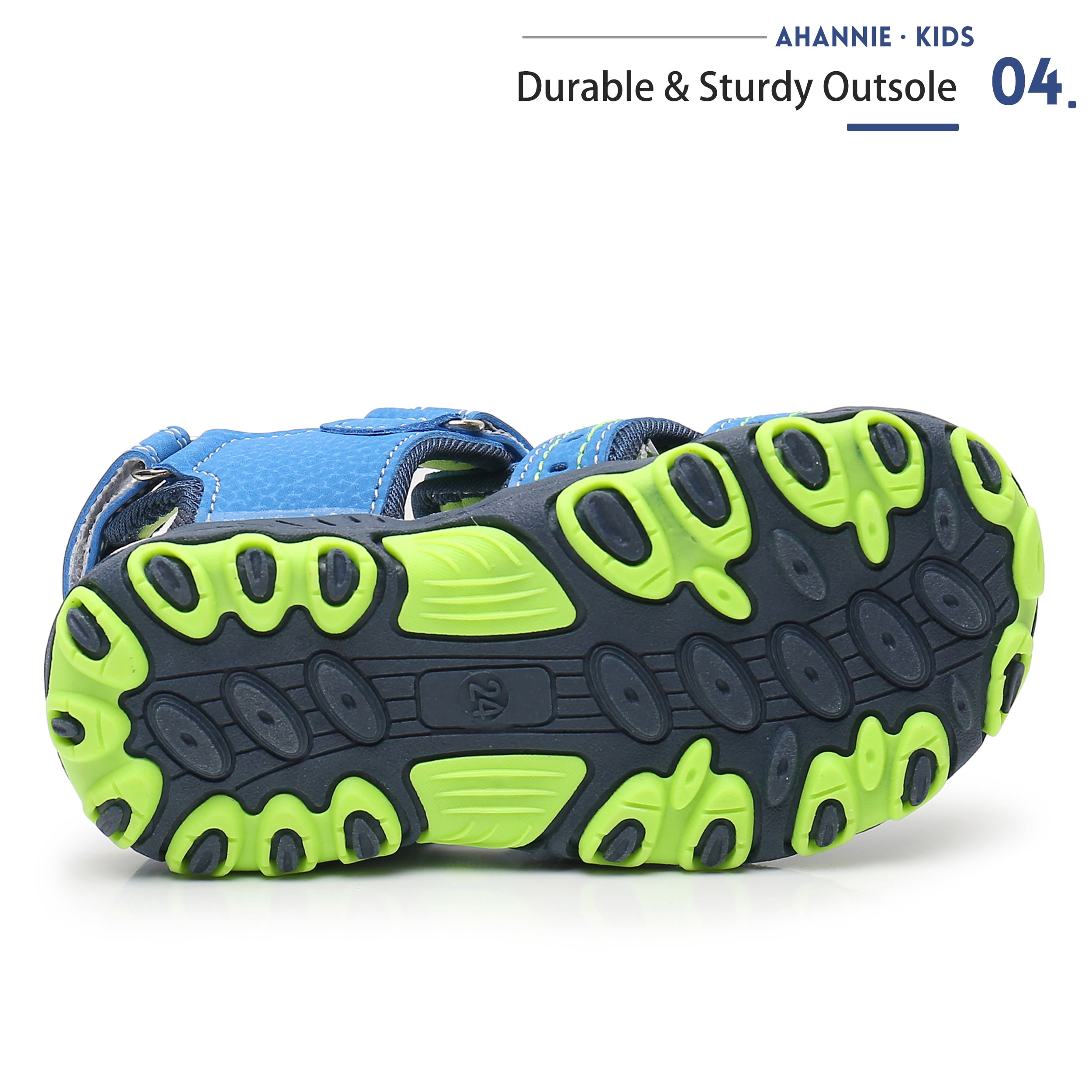 Ahannie Boys & Girls Outdoor Sport Sandals,Kids Closed Toe Beach Sandals, Toddler Summer Sandals