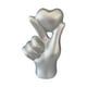 thumbnail image 1 of Escultura de mano con forma de corazón de amor, adorno de escritorio para aniversario o fiesta de cumpleaños. Plateado, 1 of 9