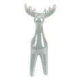 thumbnail image 2 of Northlight Shiny Ceramic Reindeer Christmas Figure - 7" - Grey, 2 of 4