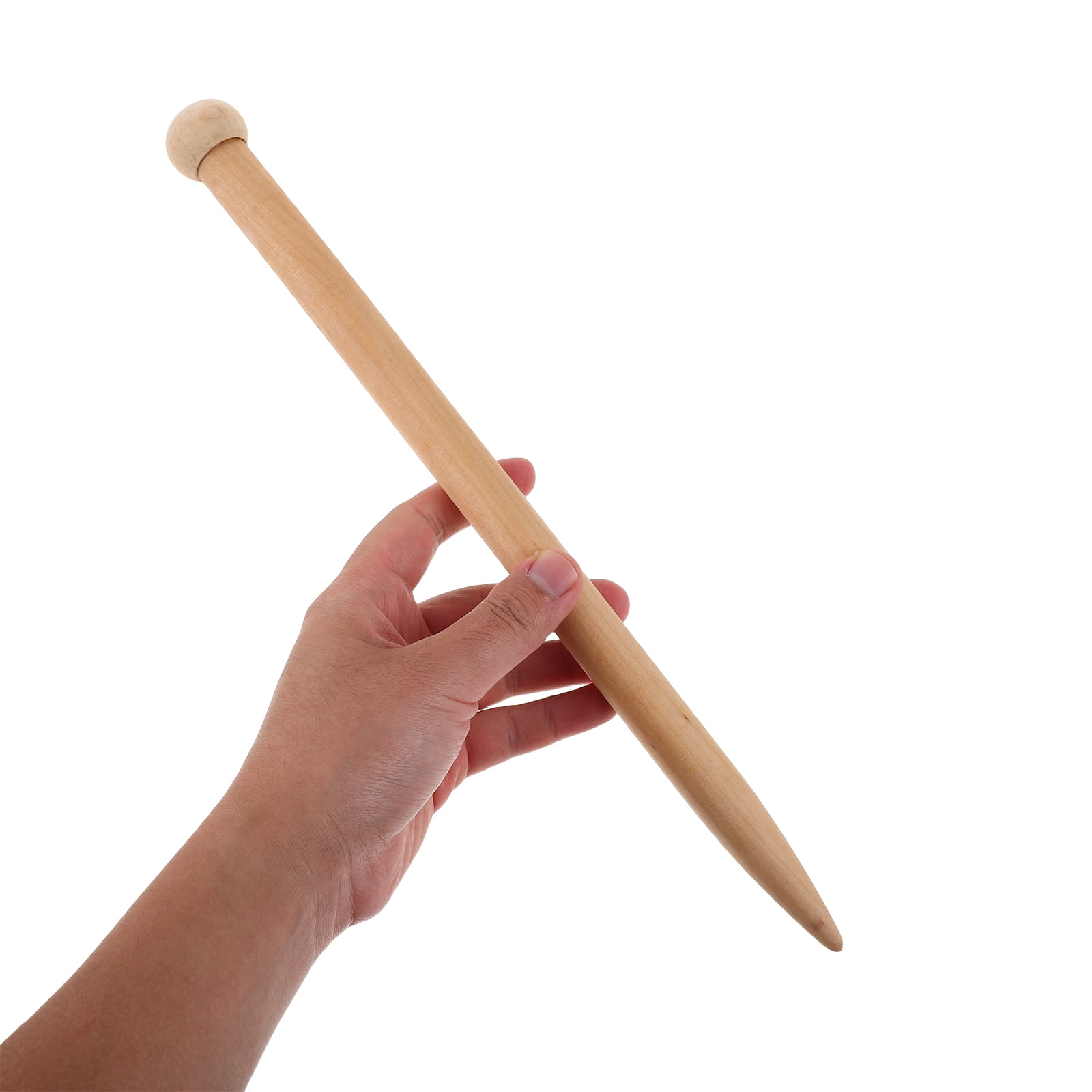 Amosfun 6-Piece Ergonomic Wooden Knitting Needles Set for Handmade Blankets and Crafts
