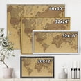 thumbnail image 4 of Designart 'Ancient World Map III' Vintage Framed Canvas Wall Art Print, 4 of 5