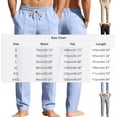 thumbnail image 3 of QNANSPI Mens Linen Pants, Breathable Pants for Men, Men's Solid Color Pants Drawstring Pocket Casual Style Comfortable Woven Long Pants, 3 of 6