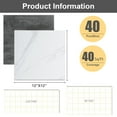 thumbnail image 3 of 40 Tiles Peel and Stick Vinyl Floor Tiles, Dark Slate Marble,Self-Adhesive 12" x 12",DIY Flooring for Kitchen, Dining, Bedrooms & Bathrooms, 3 of 14
