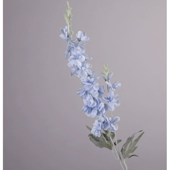 6 artificial larkspur flowers, 2-forked flocked larkspur hyacinth, home decoration, wedding photography props, fake flowers