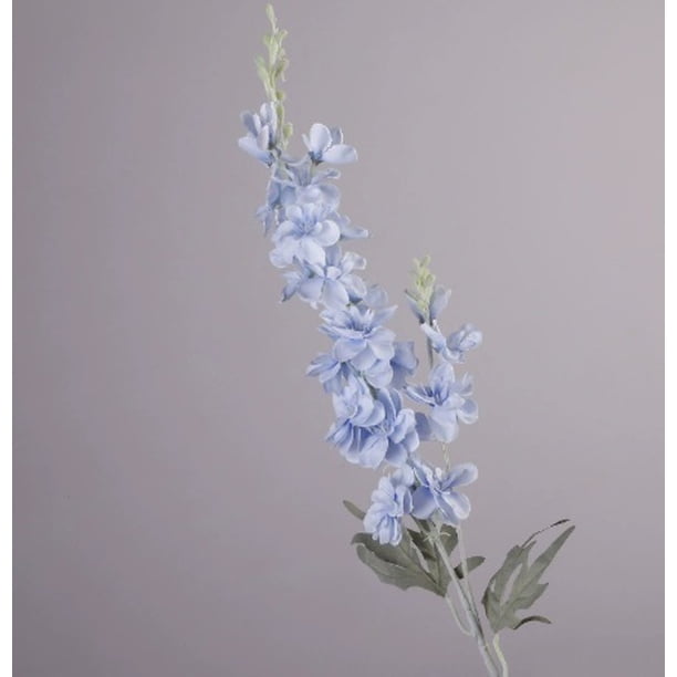 6 flores artificiales de espuela de caballero, jacinto de espuela de caballero bifurcado y flocado, decoración for el hogar, accesorios for fotografía de bodas, flores artificiales