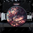 thumbnail image 1 of Dreamy Beautiful Cherry Blossom Pattern Polyester Universal Spare Wheel Tire Cover Wheel Covers for Trailer RV SUV Truck Camper, 1 of 5