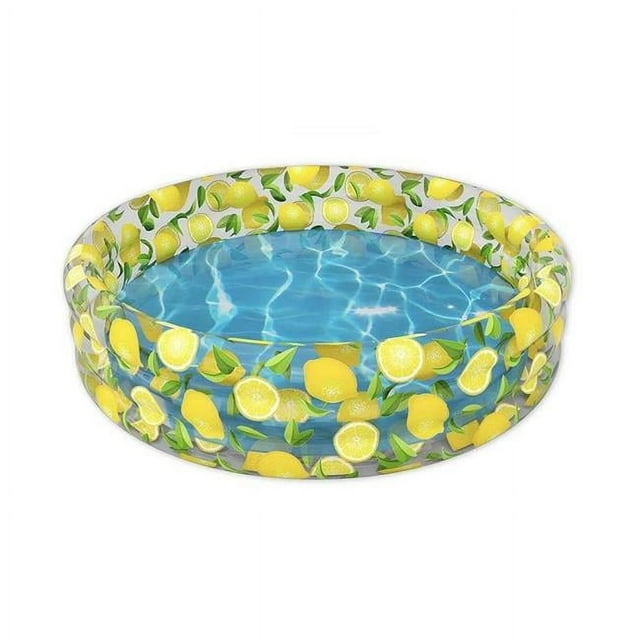 PC6060LEM-F Piscine Gonflable 60 x 60 x 15 Po, Motif Citron
