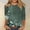Green 1, variant on Womens Summer Shirts and Tops Womens Summer Tops Dressy Casual Women's Tops 3/4 Sleeve Plus Size T Shirts Women Printed T Shirts for Women Loose Fit
