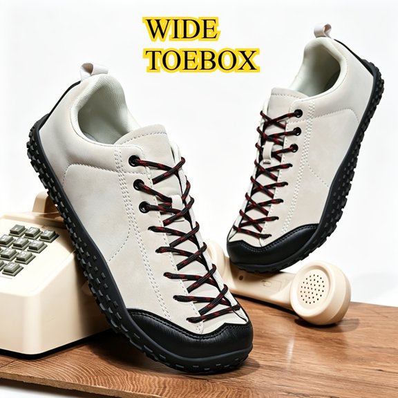 Men's Wide Toe Box Barefoot Hiking Shoes Lightweight Non Slip Outdoor Walking Sneakers for Camping Trekking Travel and Daily Wear