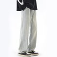 thumbnail image 5 of FRSASU Men's Leisure Jeans Regular Fit Denim Pants Straight Leg Jeans Streetwear Elastic Waist Drawsting Trousers Beige, 5 of 8