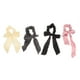 thumbnail image 1 of 4 piezas de tela para el cabello banda para el cabello Bowknot para la cola de caballo, accesorios para el cabello con cinta para mujeres (Negro, Beige, Gris, Rosa Claro, 1 pieza cada una), 1 of 6
