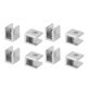 thumbnail image 1 of Zinc Alloy Wall Mounted Adjustable Glass Shelf Clip Clamp Bracket Support 8pcs, 1 of 3
