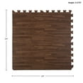 thumbnail image 5 of Stalwart EVA Foam Floor Tiles 6-Pack - 24 SQFT Woodgrain Puzzle Mats, Dark, 5 of 5