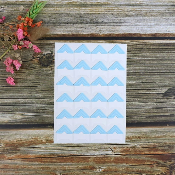 FRCOLOR 10 Sheets Album Photo Corner Decorations 12.5x9cm Sky-blue