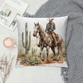 thumbnail image 2 of GOSMITH Long Live Cowgirls Retro Western Girl Cowgirl Rodeo Cactus Throw Pillow Covers,  Teen Girls Gifts, Cowgirl Gifts, Wild West Cowgirl Cushion Cover for Western Home Bedroom Decor, 2 of 5
