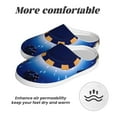 thumbnail image 6 of Haiem Blue Casino Print Women's Fuzzy Memory Foam House Slipper Cozy Home Footwear Non-slip Winter Slippers-39/40, 6 of 7