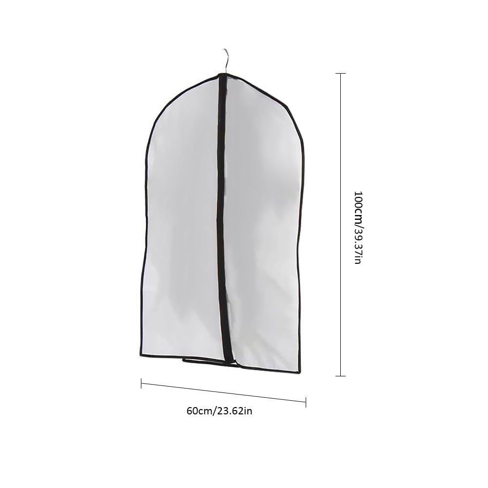 Garment Bags Lightweight Breathable Dustproof Clear Suit Bag Moth Proof ...