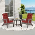 thumbnail image 2 of Aoodor Outdoor Adirondack Chair Cushion Set, 49x20.5x5 inch Tufted Patio Rocking Chair Cushions, Set of 2, Red, 2 of 9