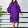 thumbnail image 5 of Casual Dresses For Womens Fashion Ruffle Hem Flare Sleeve Plus Size Maxi Dress, 5 of 8