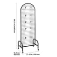 thumbnail image 5 of VEVOR 2 Packs Grid Wall Panels, 1.9 x 5.4 ft Wire Grid Panels Display Rack, Movable Art Display Shelf with Wheels and 20 Hooks, Black Carbon Steel Gridwall for Craft Show, Decor, Storage,Notice Board, 5 of 9