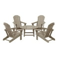 thumbnail image 2 of WestinTrends Malibu 5-Piece HDPE Adirondack Chair Outdoor Patio Conversation Set, Weathered Wood, 2 of 15