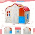 thumbnail image 4 of Amijoy Kids Cottage Playhouse, Toddler Pretend Playhouse w/ Lockable Door & Openable Window, Plastic Indoor Outdoor Fantasy Playhouse, 4 of 7