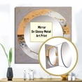 thumbnail image 3 of Designart "Yin and Yang in Gold and White I" Meditation Gold Large Square Mirror - Square Bedroom Mirror Printed Wall Decor - Traditional Square Printed Wall Mirror Art, 3 of 5
