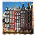 thumbnail image 3 of Ambesonne Amsterdam Shower Curtain, Medieval Buildings City, 69"Wx75"L, Multicolor, 3 of 3