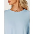 thumbnail image 6 of DARING DIVA Women's Plus Oversized Lounge Set T-Shirt and Biker Shorts Light Blue XL, 6 of 7