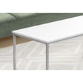 thumbnail image 2 of Monarch Specialties Coffee Table, Accent, Cocktail, Rectangular, Living Room, 40"l, Metal, Laminate, White, Grey, Contemporary, Modern, 2 of 4