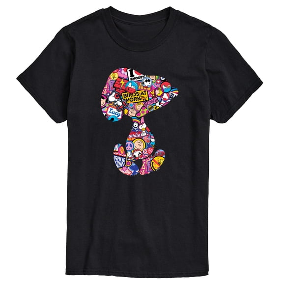 Peanuts - Snoopy Silhouette Pattern - Men's Short Sleeve Graphic T-Shirt