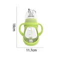 thumbnail image 2 of Anti-Colic Bottles - Baby Bottles Glass - Newborn Set with Natural Rubber, Slow-Flow Bottle Nipples - Borosilicate Glass Green 240ML, 2 of 5