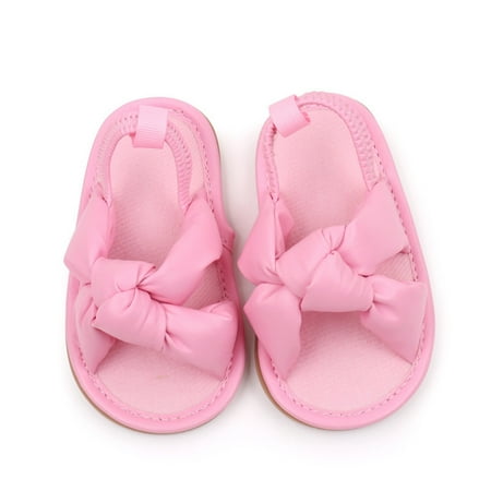 

Dianli Toddler Sandals Beach Essentials Perfect Fit & Style for Young Adventurers Toddler Baby Summer Soft Bottom Casual Sandals Bowknot Embroidery Cute Princess Shoes Pink Toddler Sandals 6 Months