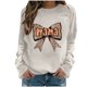 thumbnail image 1 of Xuyuer Women's Printed Long Sleeve Round Neck Casual Hoodless Sweatshirt, Comfortable Pullover Top for Mother's Day Gifts, Family Events and Relaxed Everyday Wear, 1 of 6