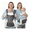 Gray, variant on BabbleRoo Grow Baby Carrier – 6-in-1 Ergonomic Hip Seat, Convertible Infant Baby Carrier & Toddler Carrier – Black